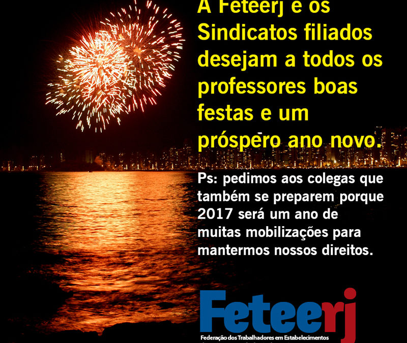 Veja o cartão de boas festas da Feteerj