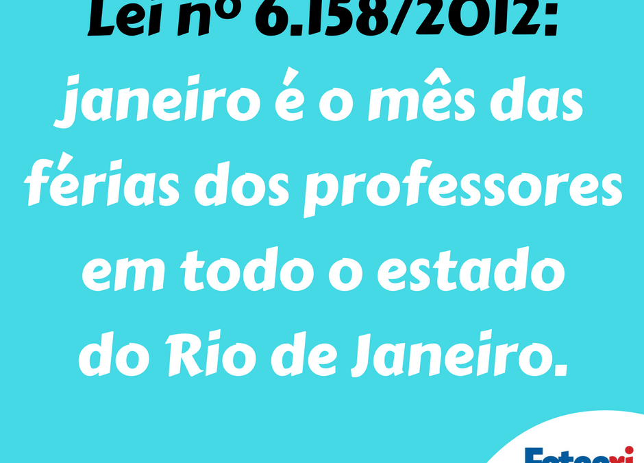 A lei determina que os professores têm direito a férias em janeiro – e o mês não acabou!