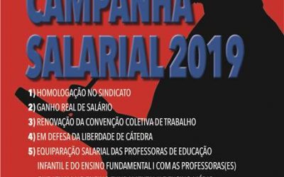 Campanha Salarial 2019 dos professores das escolas particulares do estado do Rio de Janeiro
