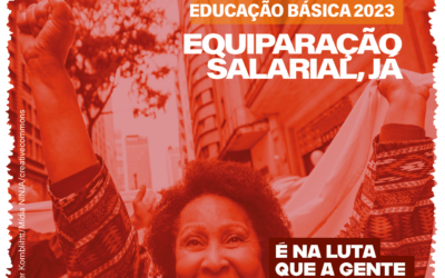 4º CARD DA CAMPANHA REINVINDICA A EQUIPARAÇÃO SALARIAL PARA AS PROFESSORAS DA EDUCAÇÃO INFANTIL