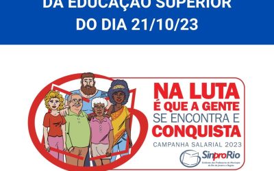 SINPRO RIO: ASSEMBLEIA DA EDUCAÇÃO SUPERIOR APROVA REAJUSTE SALARIAL