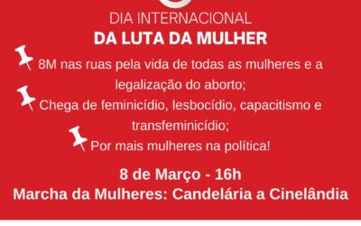 NESTA SEXTA, A FETEERJ VAI PARTICIPAR DO 8M – POR MAIS MULHERES NA POLÍTICA