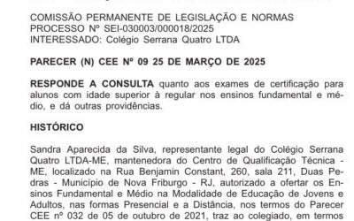 FETEERJ REPUDIA PORTARIA DO CEE-RJ QUE AUTORIZA INSTITUIÇÕES PRIVADAS DE ENSINO A FAZEREM CERTIFICAÇÃO DE EXAMES