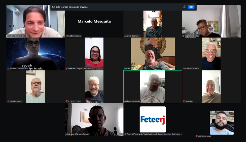 FETEERJ REALIZA A 1ª REUNIÃO DE 2026 E DISCUTE PAGAMENTO DO HORÁRIO DO RECREIO E O 14º CONGRESSO